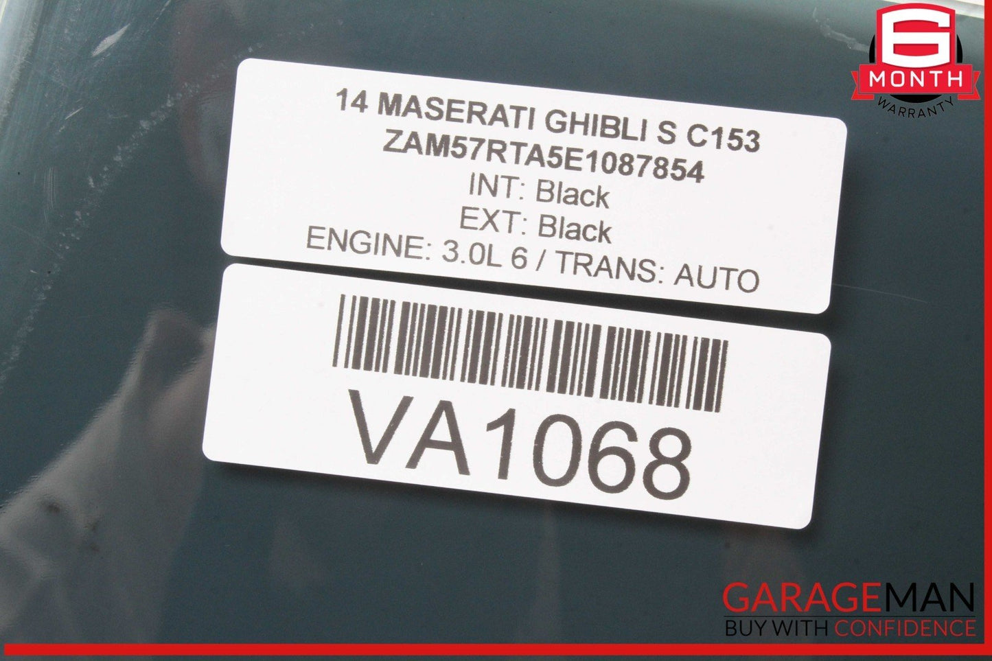 14-22 Maserati Ghibli S Rear Right Passenger Side Door Window Glass OEM