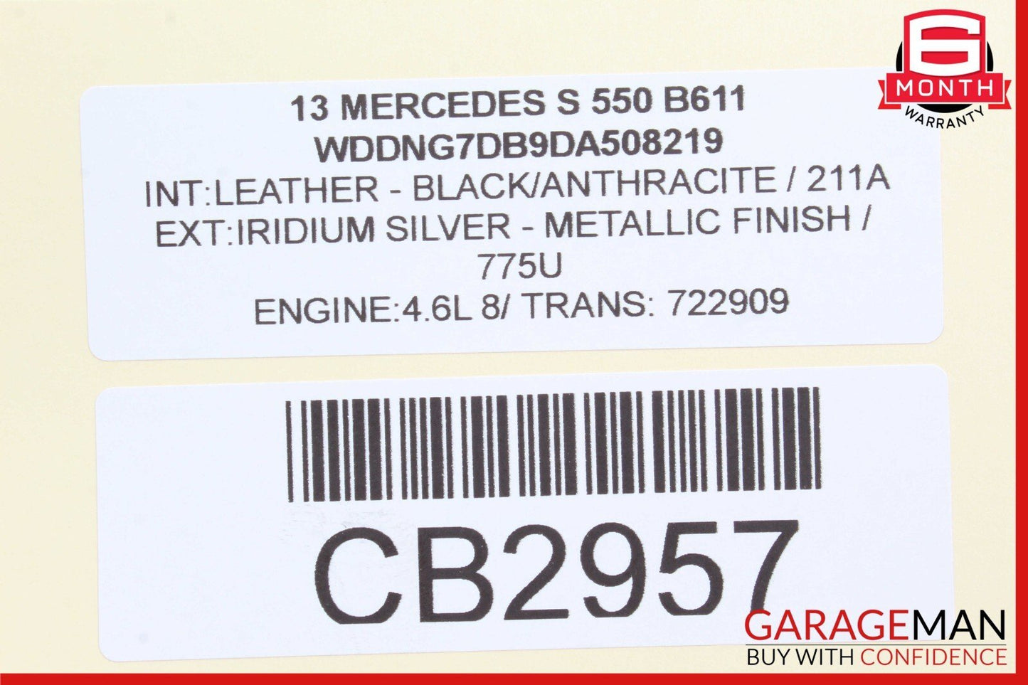 11-14 Mercedes W216 CL550 S550 4.7L Front Right Side Engine Exhaust Pipe OEM