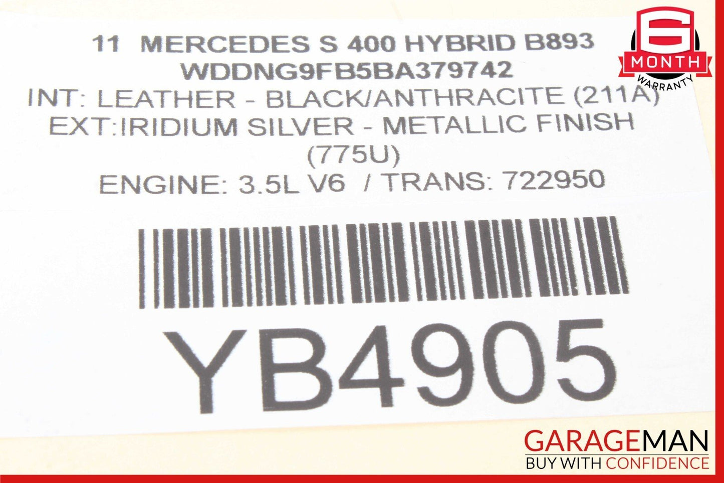 10-13 Mercedes W221 S400 Hybrid Alternator Generator Valeo 180A 0141542802