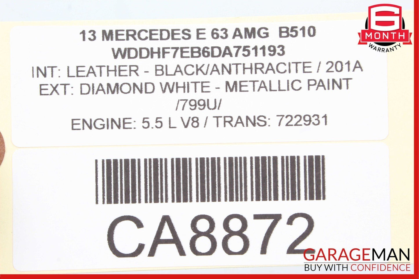08-19 Mercedes W212 E63 AMG Trunk Remote Power Closing Latch Lock 2047500060 OEM