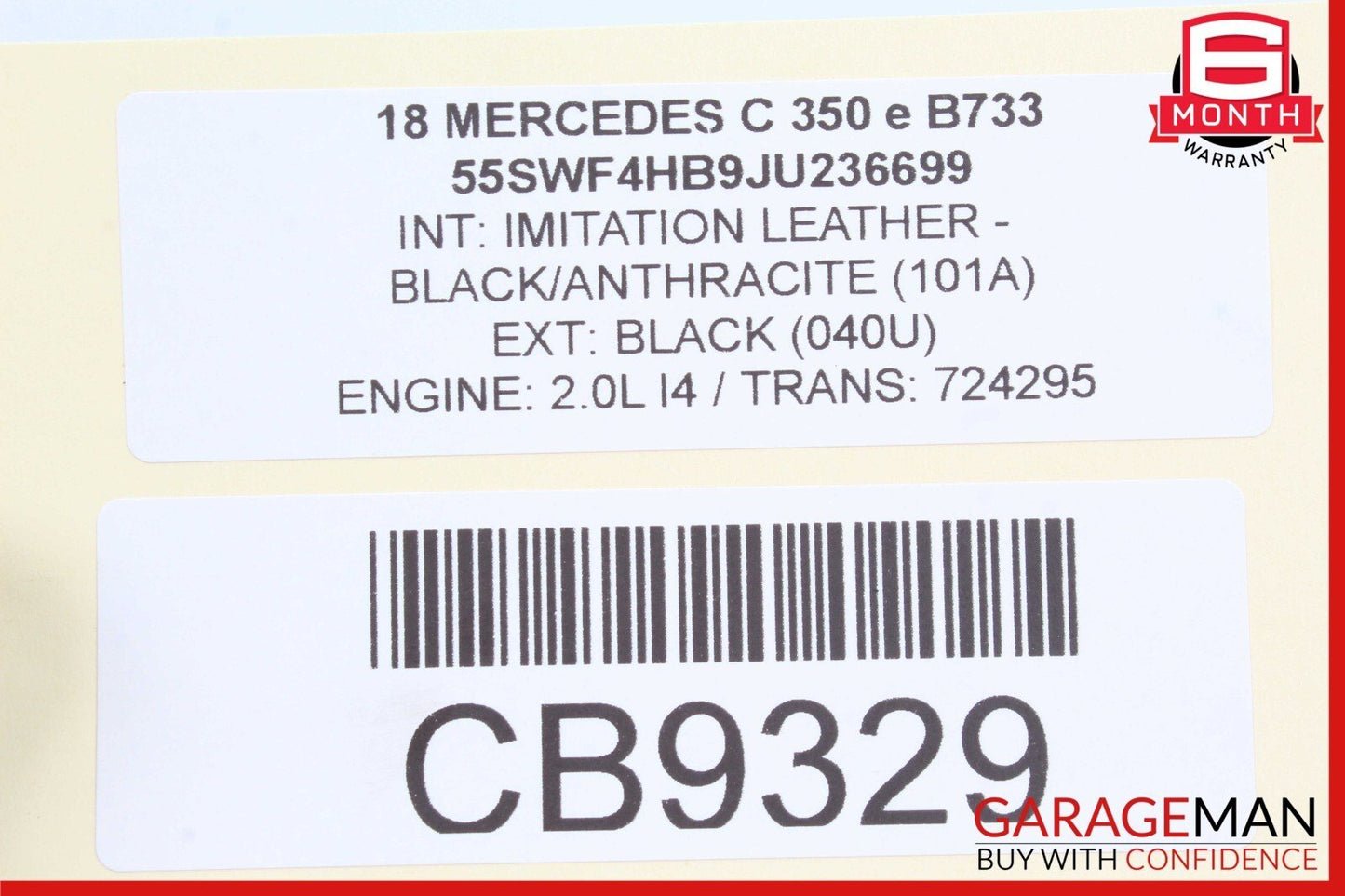 15-18 Mercedes W205 C350e GLC300 Steering Wheel Black w/ Paddle Shifters OEM