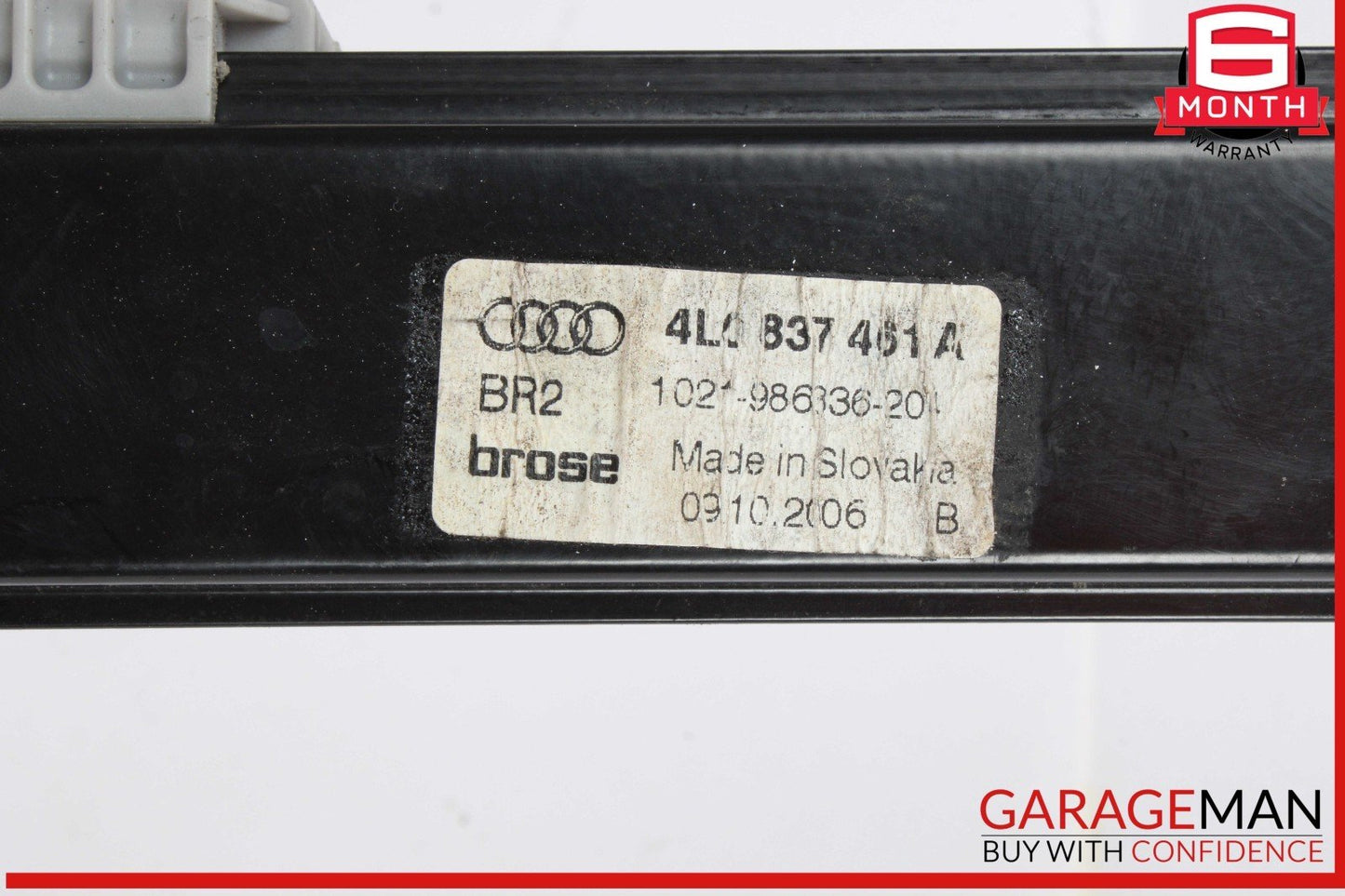 07-15 Audi Q7 Front Left Driver Side Window Regulator 4L0837461A OEM
