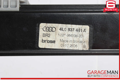 07-15 Audi Q7 Front Left Driver Side Window Regulator 4L0837461A OEM