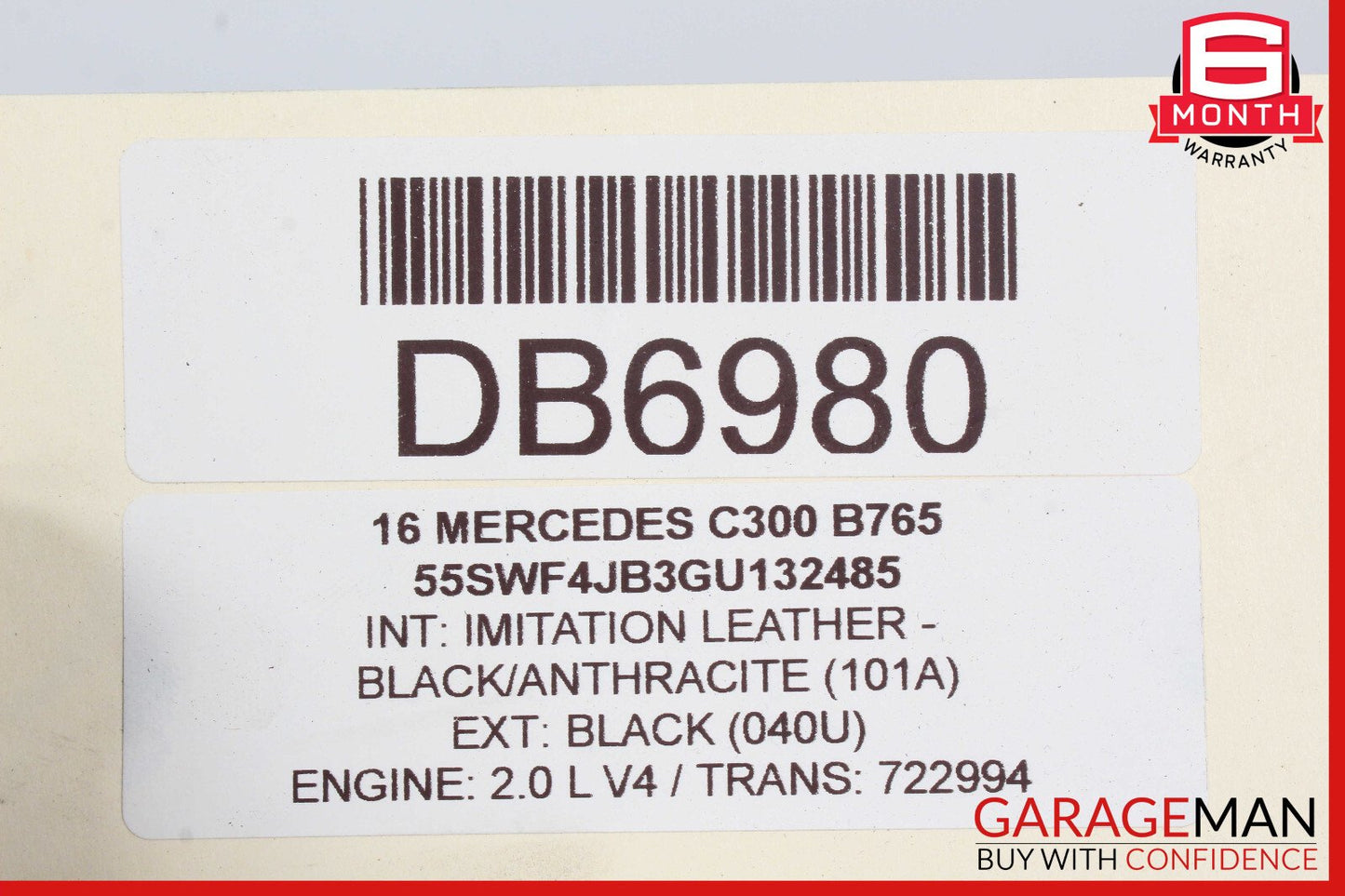 15-20 Mercedes W205 C300 SLC300 M274 2.0 L4 Engine Motor Block Assembly 104k