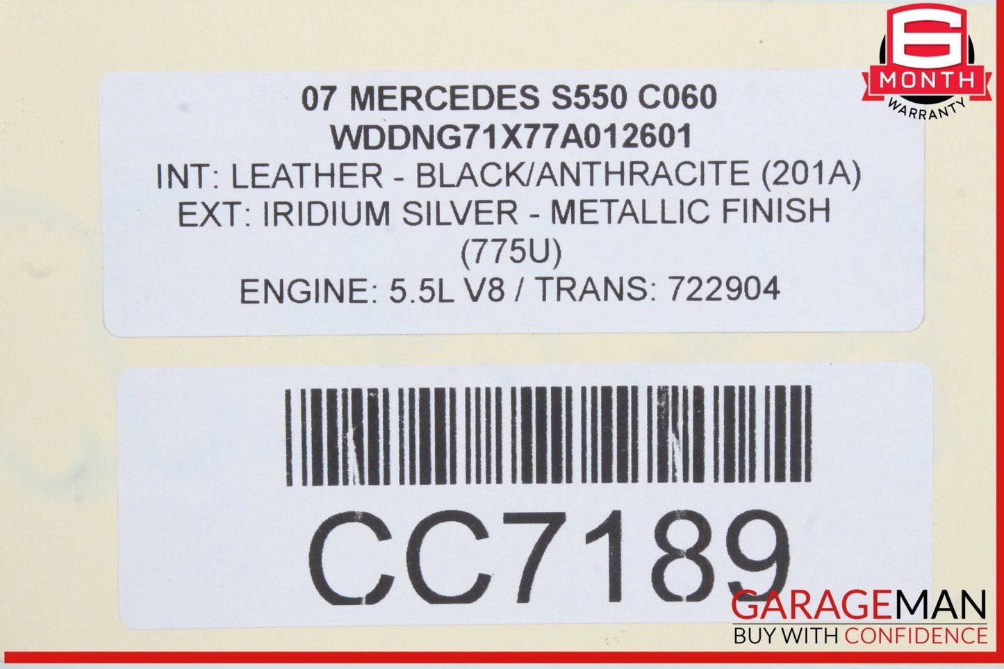 07-10 Mercedes W221 S550 CL550 Power Steering Rack & Pinion Assembly RWD OEM