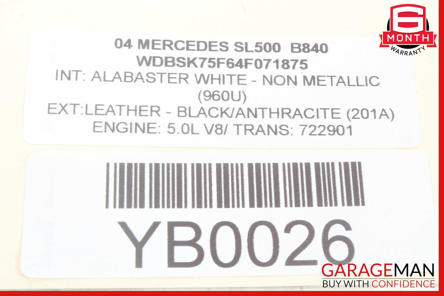 03-08 Mercedes R230 SL500 Rear Right Seat Belt Retractor Luggage w/Speaker OEM