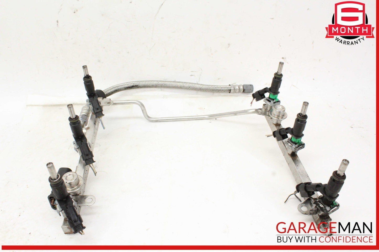 05-12 Mercedes W211 E350 SLK300 Fuel Injector Rail w/ Fuel Injectors OEM