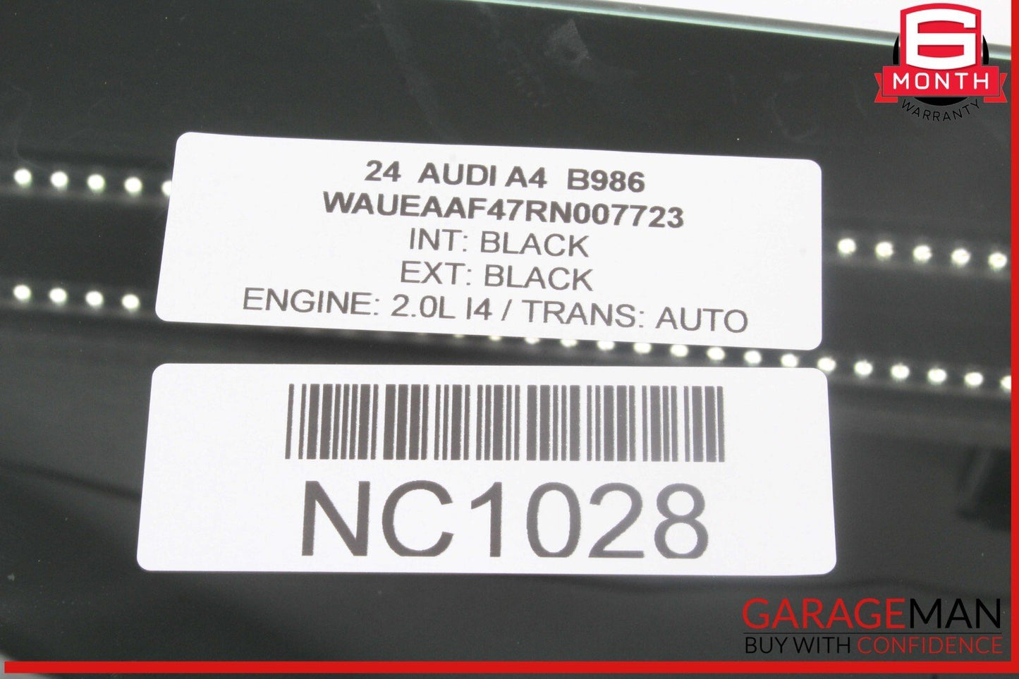 17-24 Audi A4 Front Right Passenger Side Door Window Glass 8W0845202C OEM