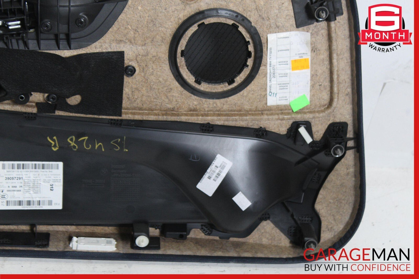 14-20 BMW 428i Front Right Passenger Side Interior Door Panel Cover Black OEM