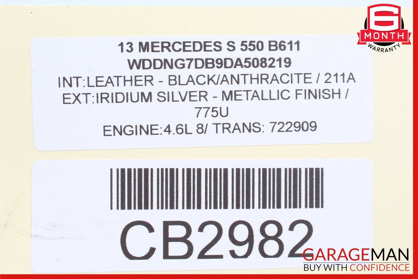 11-14 Mercedes CL550 S550 4.7L Right Turbocharger Turbo Charger Manifold Assy