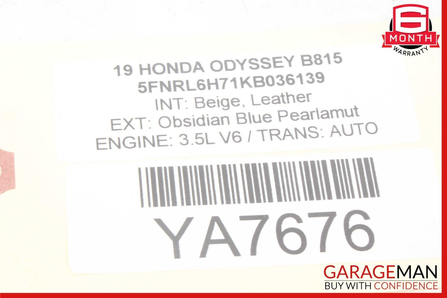 18-22 Honda Odyssey Speedometer Cluster Bezel & Steering Column Upper Cover OEM