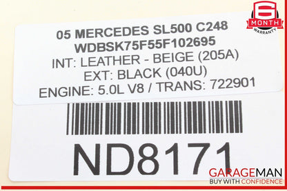 05-08 Mercedes R230 SL500 SL55 AMG Command Head Unit Radio Navigation CD OEM