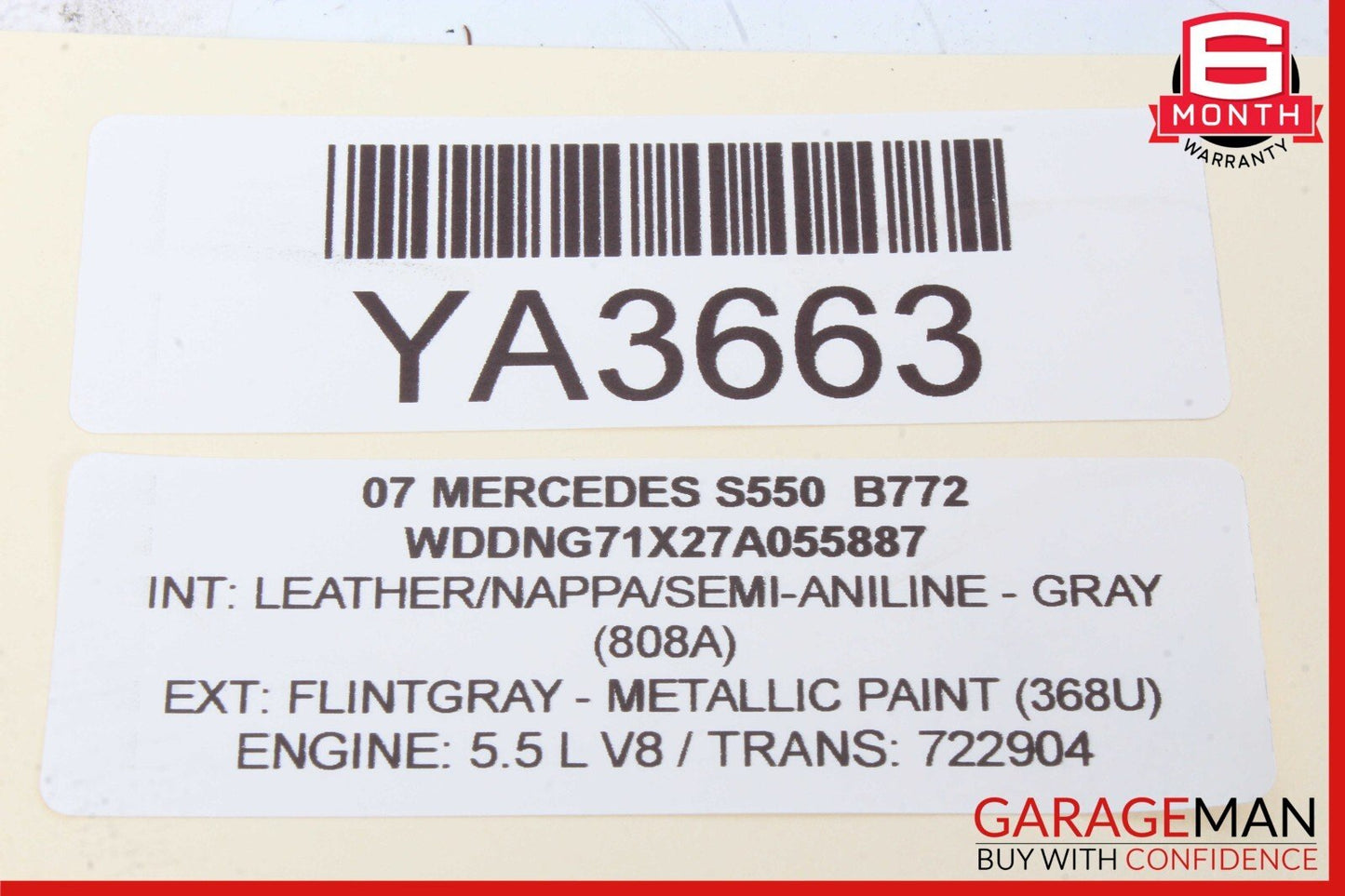 07-09 Mercedes W221 S550 Front Center Console Armrest Bezel Panel Assembly Wood
