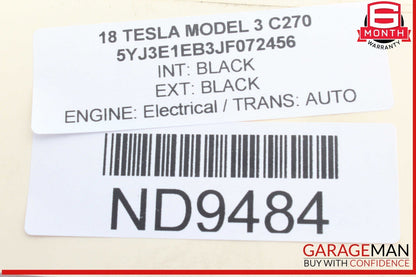 17-23 Tesla Model 3 Rear Left Driver Side Exterior Door Handle OEM