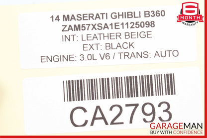 14-17 Maserati Ghibli Front Left Lower Dash Ignition Switch Trim Cover Assembly