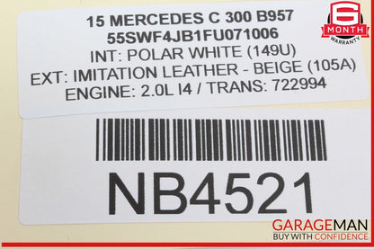 15-18 Mercedes W205 C300 C350e C400 Center Console Trim Bezel OEM