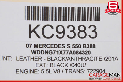 07-09 Mercedes W221 S550 S450 Dash Board Dashboard Center Bezel Trim Cover Panel