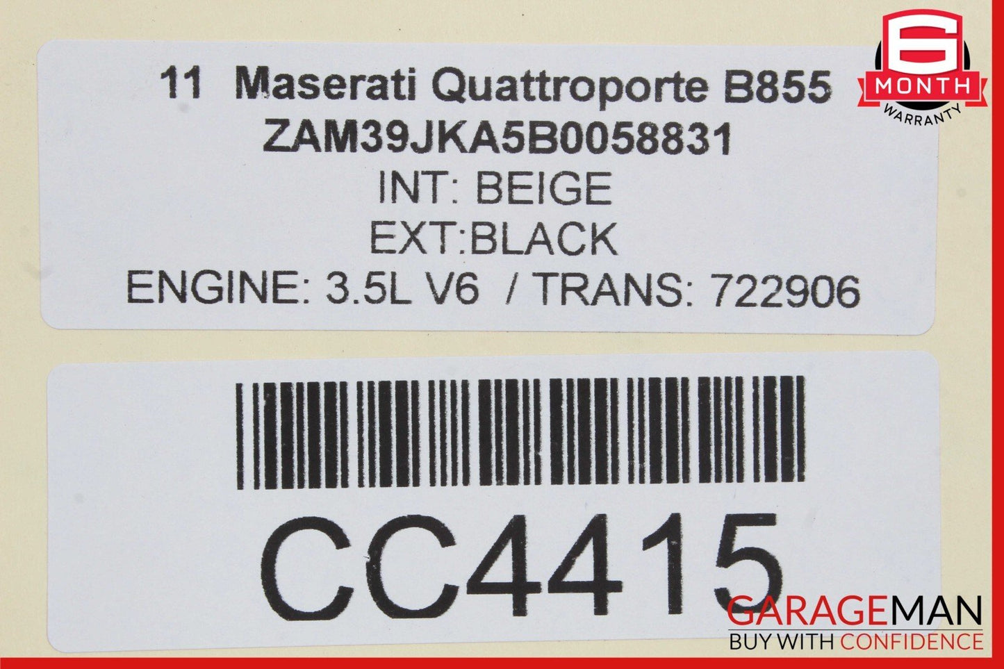 03-13 Maserati Quattroporte M139 Front Hood Bonnet Panel Assembly 67213600 OEM