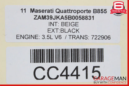 03-13 Maserati Quattroporte M139 Front Hood Bonnet Panel Assembly 67213600 OEM