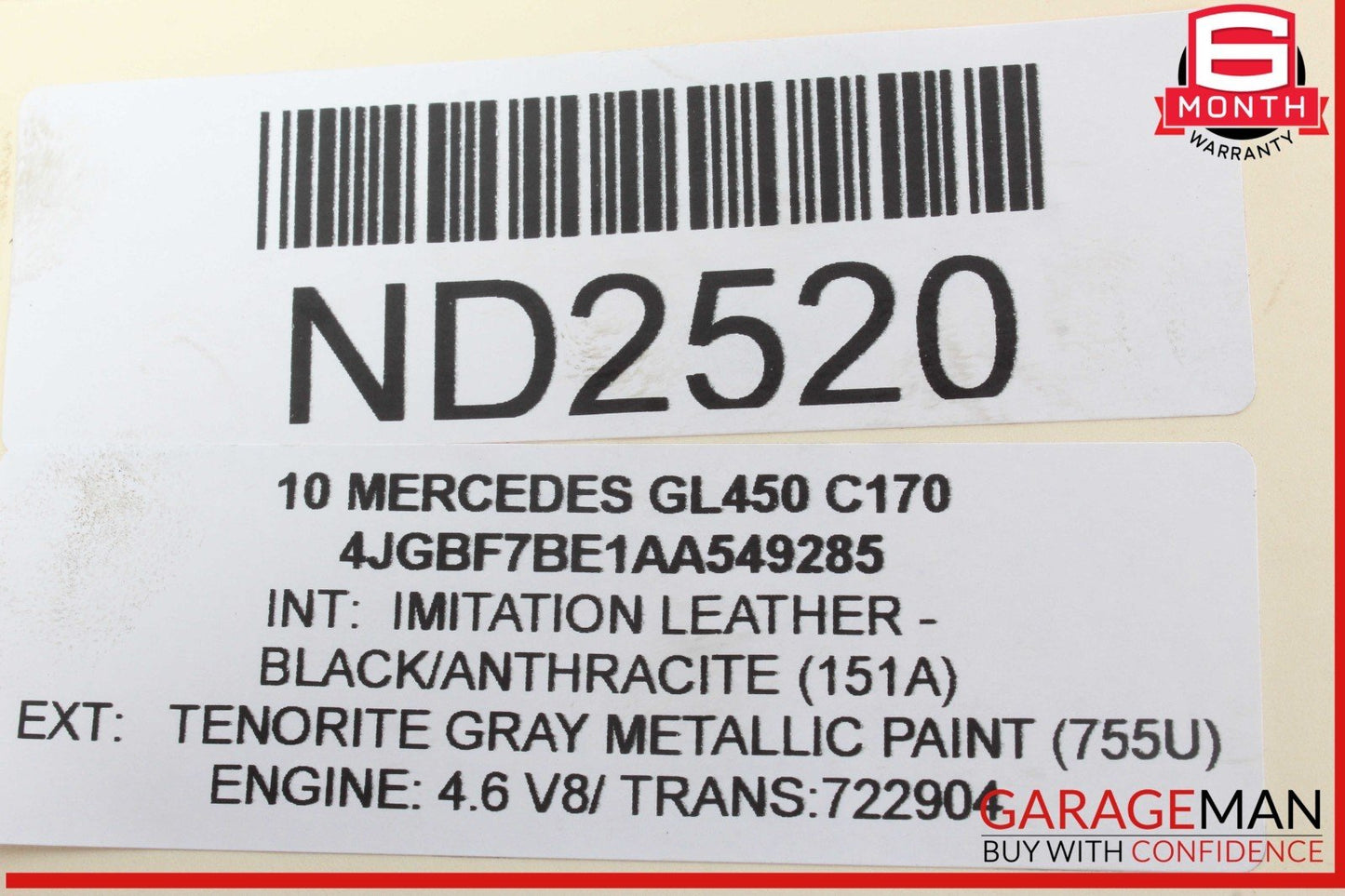 07-11 Mercedes X164 GL450 Ignition Coil Spark Plug Set of 7 0001502780 OEM
