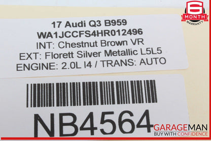 15-18 Audi Q3 Front Interior Overhead Roof Dome Light 8X0959613 OEM