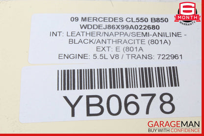 07-09 Mercedes W216 CL550 CL600 Front Left Side Mirror Door Rear View OEM