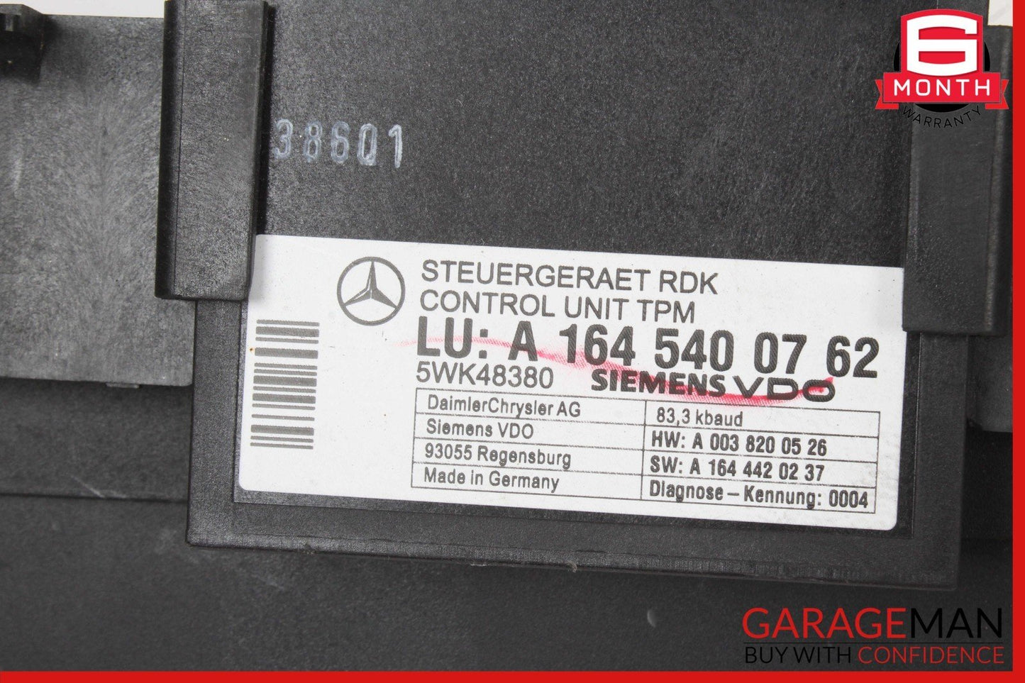 06-13 Mercedes X164 GL450 4MATIC TPMS Tire Pressure Control Module w/ Fuse Box