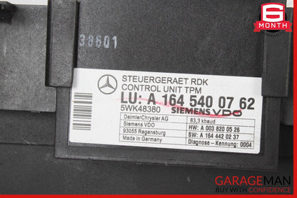 06-13 Mercedes X164 GL450 4MATIC TPMS Tire Pressure Control Module w/ Fuse Box