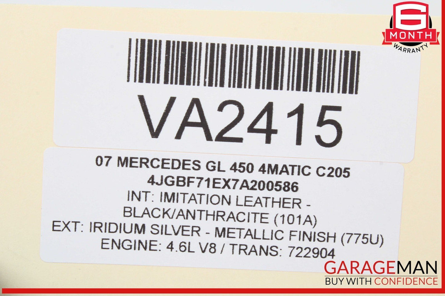 06-13 Mercedes X164 GL450 4MATIC Front Right Side Exterior Door Handle OEM