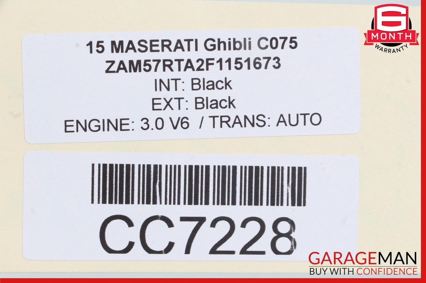14-22 Maserati Ghibli M157 Rear Left Side Exterior Door Shell Panel OEM