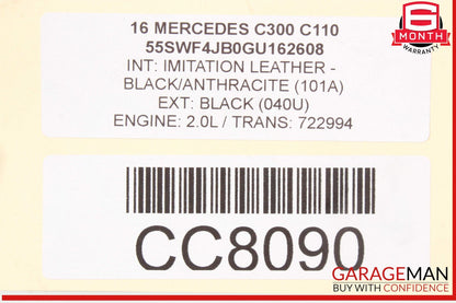 15-20 Mercedes W205 C300 Front Upper Radiator Support Tie Bar OEM