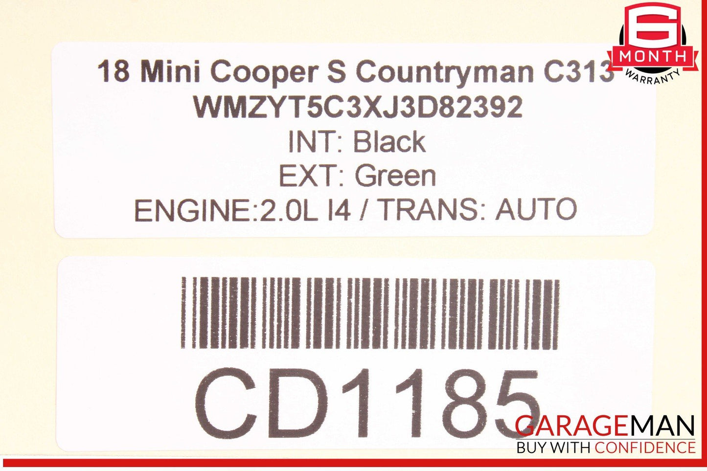 17-20 Mini Cooper S Countryman Rear Bumper Cover Assembly OEM