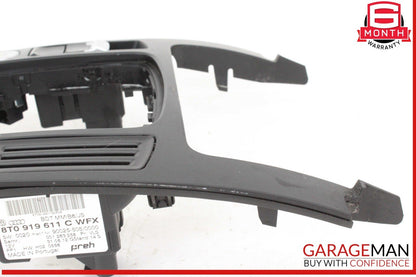 13-16 Audi A4 Q5 SQ5 Front Center Console Trim Panel w/ Switches 8T0919611C OEM