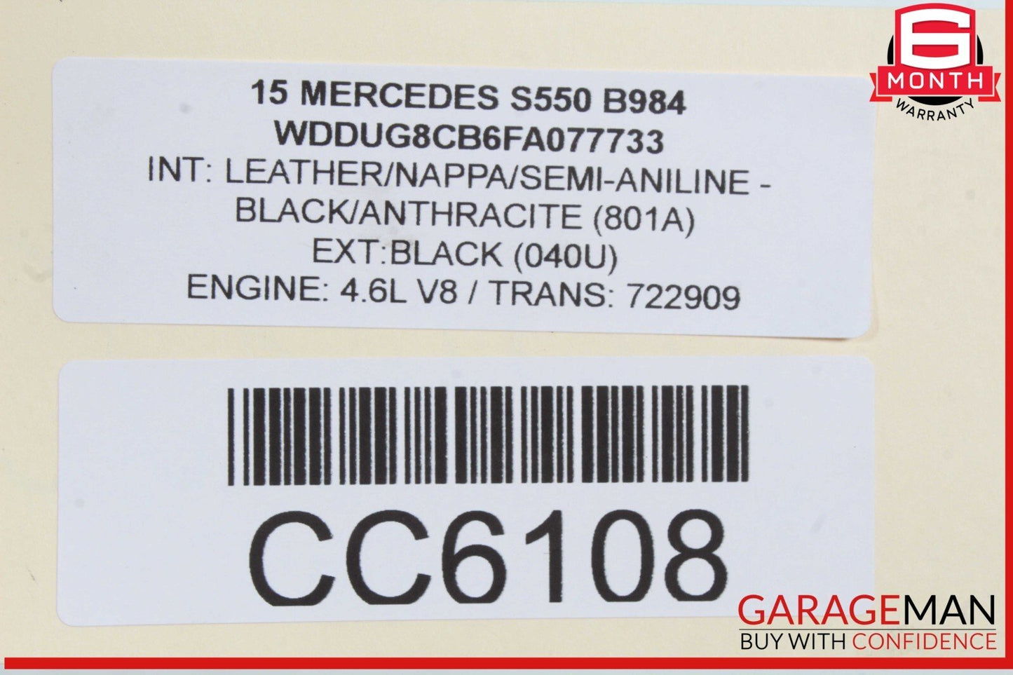 14-16 Mercedes W222 S550 RWD 722.9 7G Automatic Transmission 722.909 OEM 111k