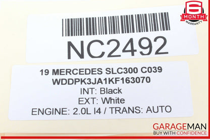 12-20 Mercedes R172 SLC300 SLC43 AMG Center Console Roller Storage Cup Holder