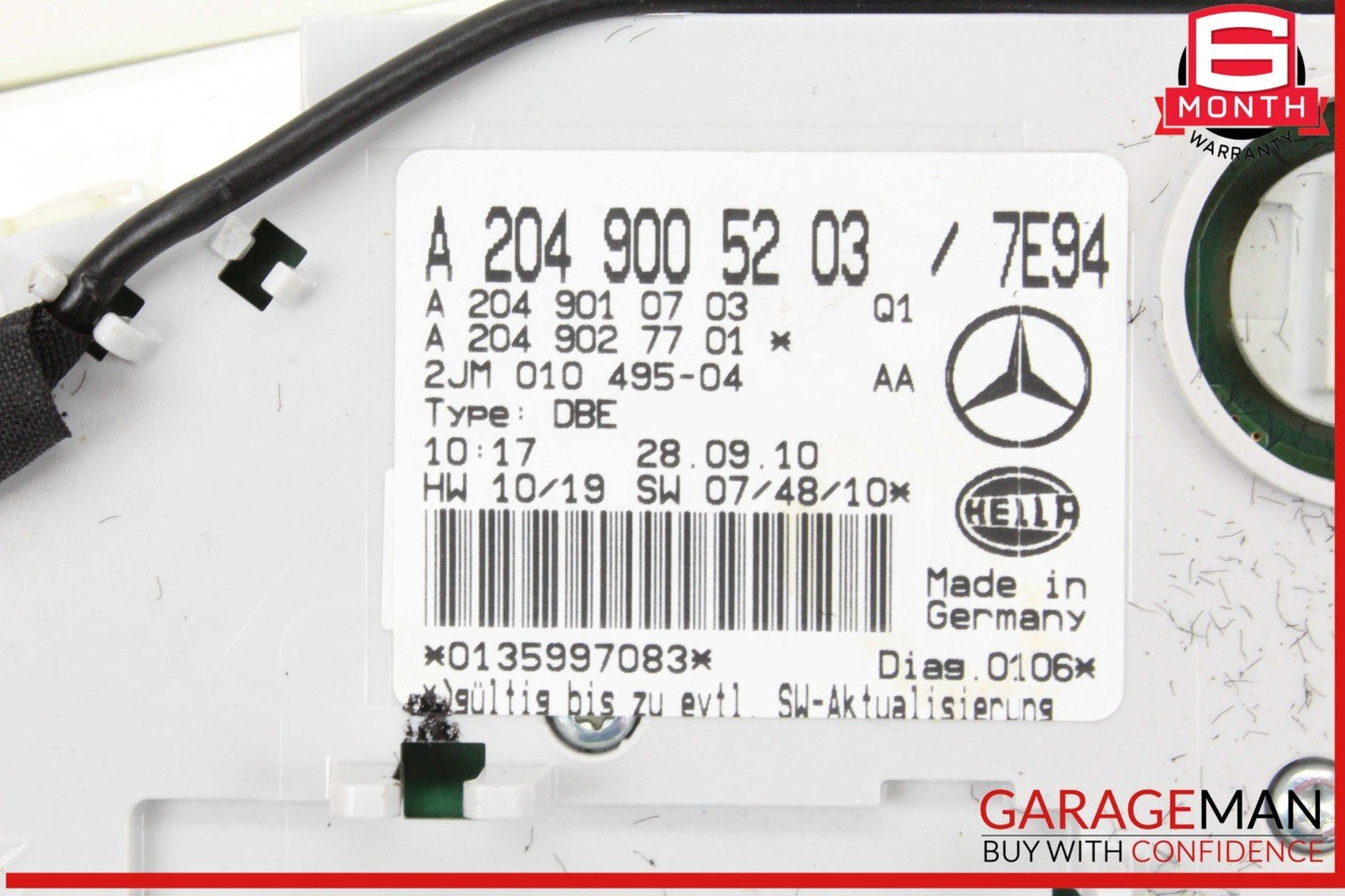08-14 Mercedes W204 C300 C250 C63 AMG Overhead Dome Light Lamp 2049005203 OEM