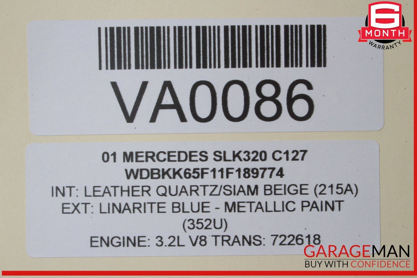 01-04 Mercedes R170 SLK320 SLK230 Speedometer Instrument Cluster 1705404811 OEM