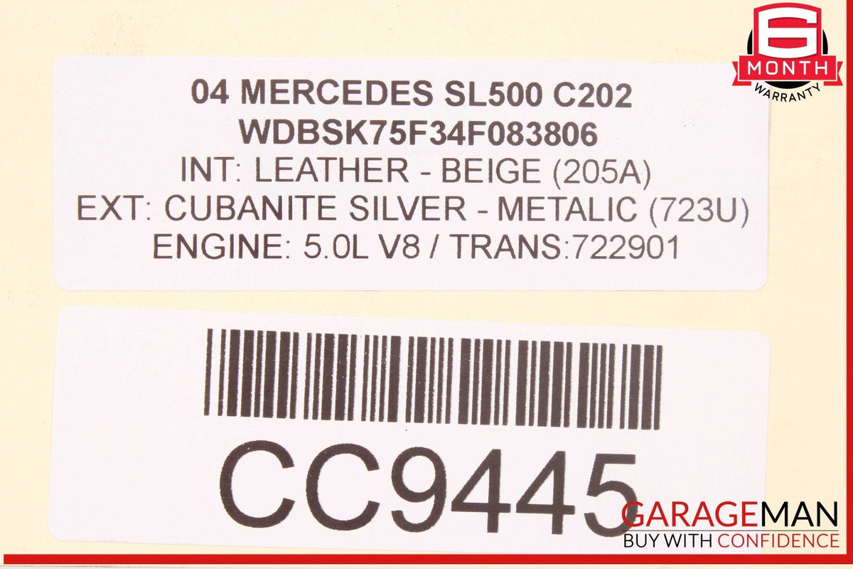 03-08 Mercedes R230 SL500 SL55 Upper Radiator Support Core Headlight Bracket OEM