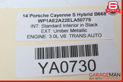 11-18 Porsche Cayenne 958 Hybrid S Front Right Spindle Knuckle Hub Bearing OEM