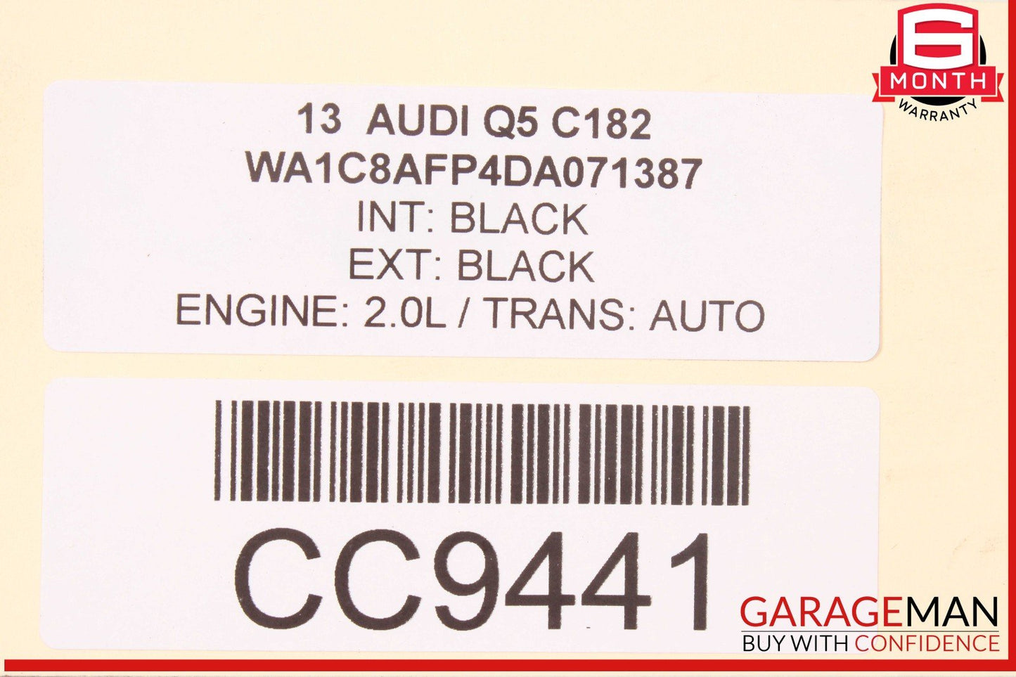 09-17 Audi Q5 SQ5 Rear Bumper Reinforcement Impact Crash Bar Beam OEM