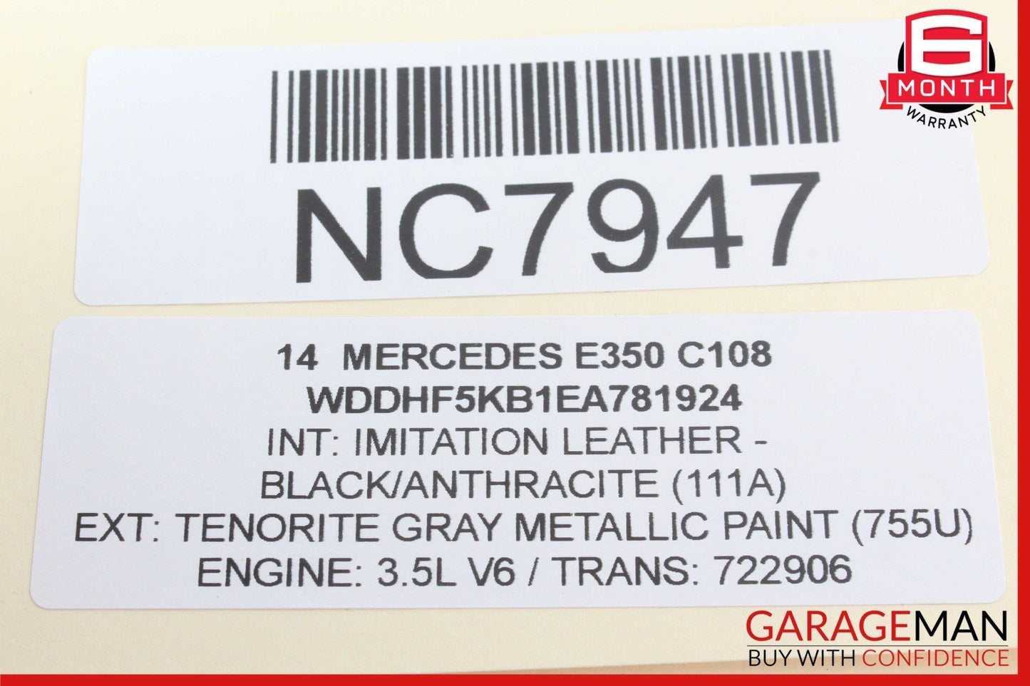08-17 Mercedes W212 E350 C250 Trunk Lid Latch Lock Actuator 2047500261 OEM