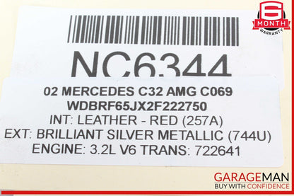 98-05 Mercedes W203 C32 AMG Right Side Engine Motor Cylinder Head Valve Cover