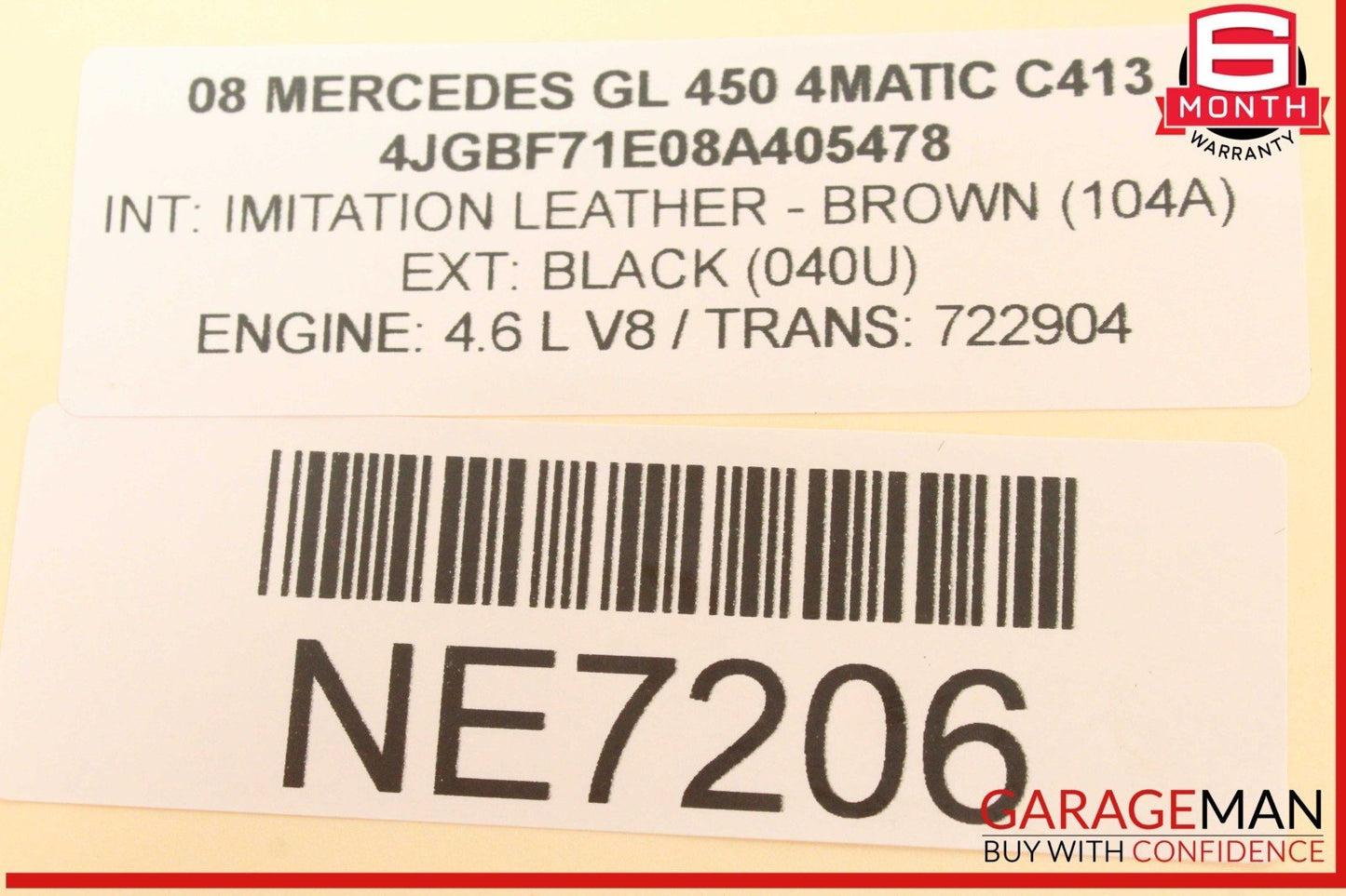 07-19 Mercedes X164 GL450 4MATIC Rear 3rd Third Row Seat Motor 1648201942 OEM