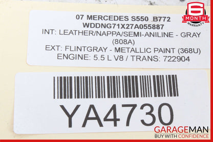 07-10 Mercedes W221 S550 CL550 CL600 Instrument Cluster Speedometer OEM