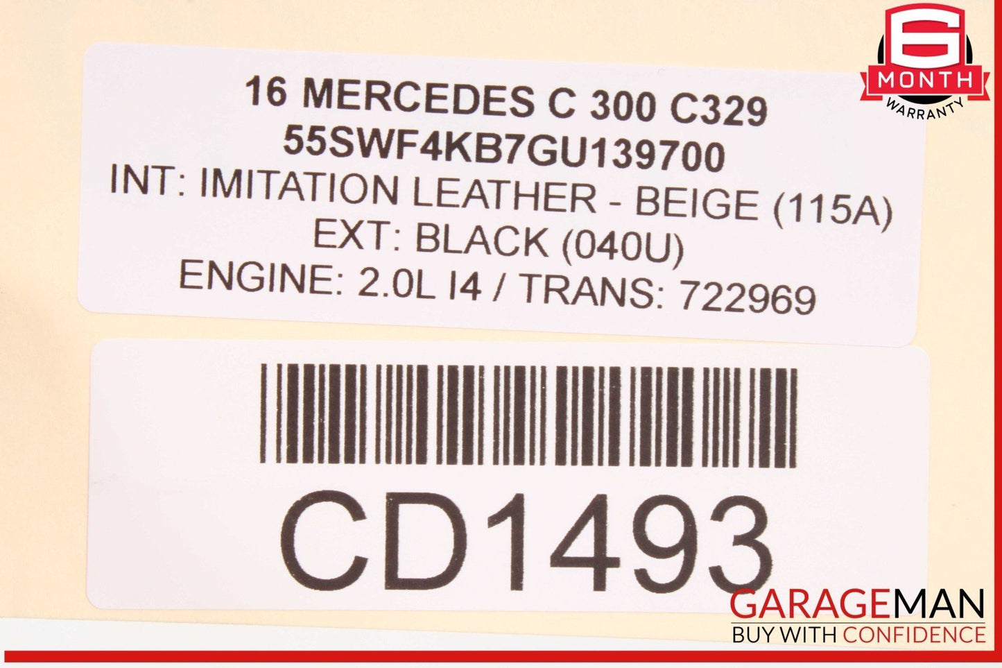 15-21 Mercedes W205 C300 C350e C400 Front Left Side Wing Fender Panel Black OEM