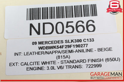 05-11 Mercedes R171 SLK300 SLK280 Speedometer Odometer Instrument Cluster Gauge