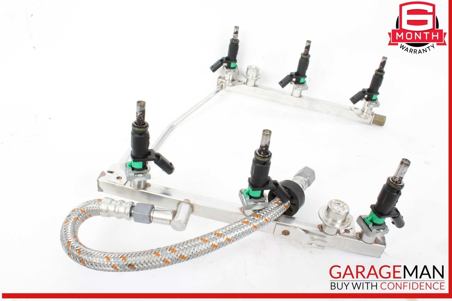05-12 Mercedes W221 S400 Hybrid SLK300 Fuel Injector Rail w/ Fuel Injectors OEM