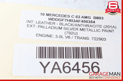 07-15 Mercedes W204 C63 CLS63 AMG Right Side Air Intake Cleaner Filter Box MAS
