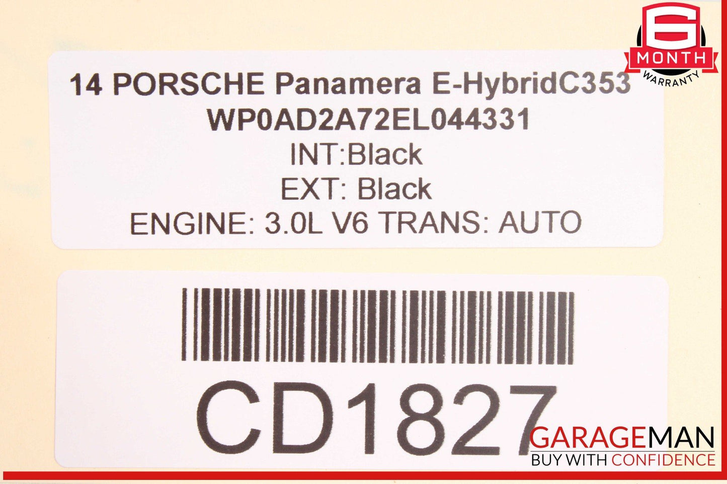10-16 Porsche Panamera 970 Rear Left Side Interior Door Panel OEM