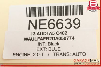 13-17 Audi A5 S4 A4 Q5 Front Upper Windshield Interior Rear View Mirror Gray OEM